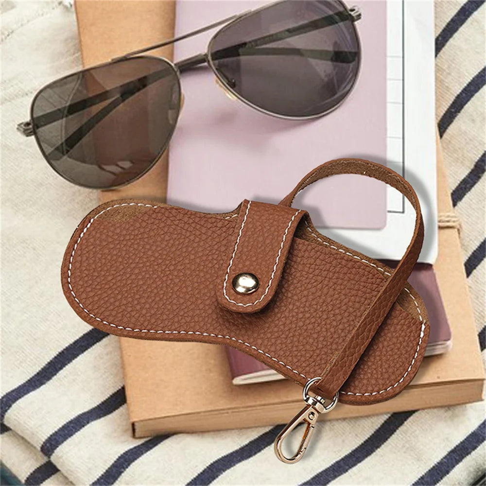 Soft Leather Sunglasses Bag